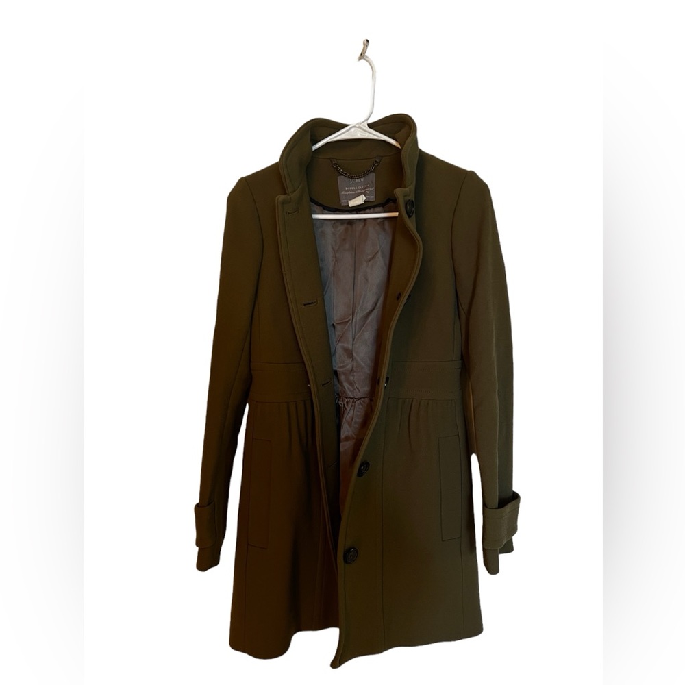 Olive green peacoat from JCrew